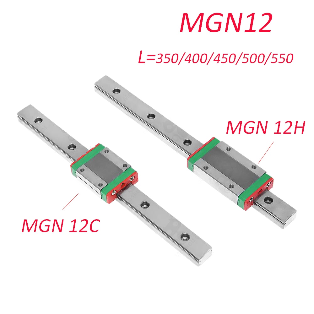 MGN12 Linear Guide 12MM 350 400 450 500 550 mm +MGN12H or MGN12C carriage 3d printer CNC