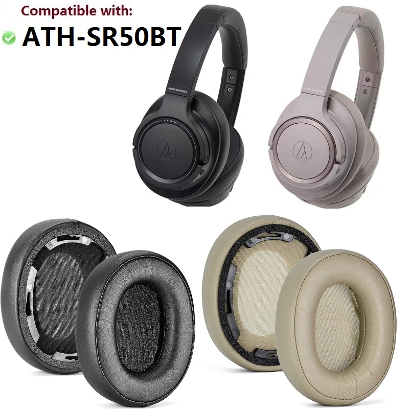 Ohrpolster für Audio- Technica ATH-SR50BT ATH-SR50 BT Headset Ersatz hochwertige Lederohrabdeckungen Ohrpolster Ohrenschützer