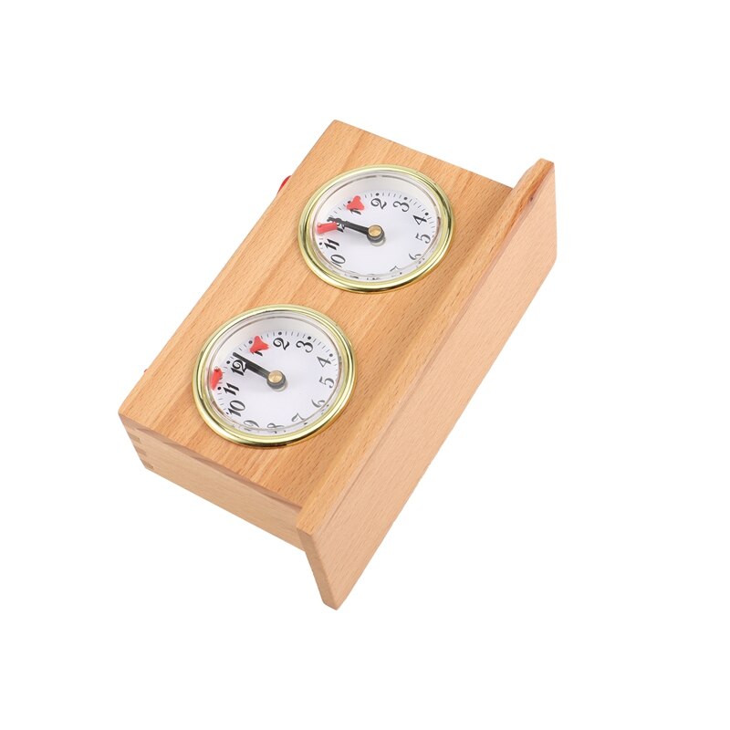 Retro Analog Chess Clock Timer - Wind-Up Mechanical Chess Clock, No Battery Needed Wooden