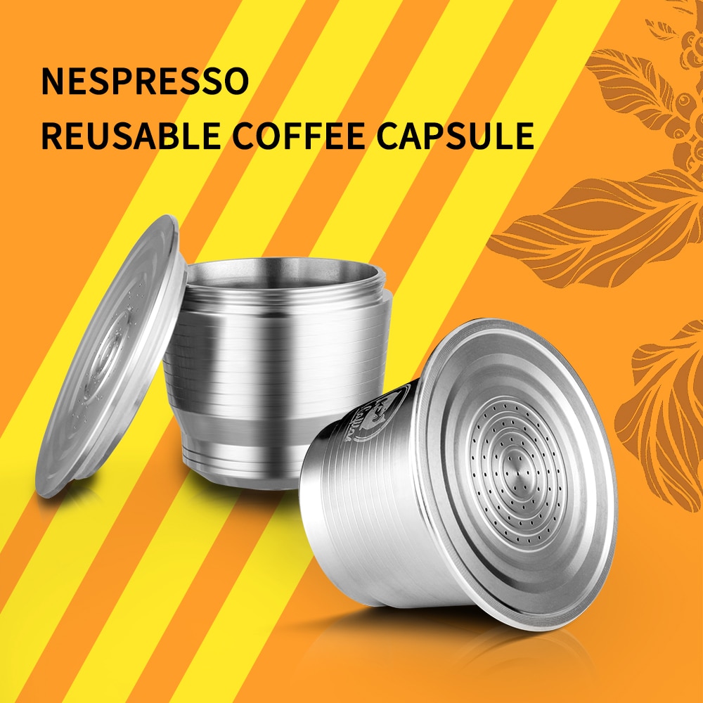 Icafilas roestvrijstalen koffiecapsulefilters voor nespresso herbruikbare koffiekopjeslepels hervulbare beugels