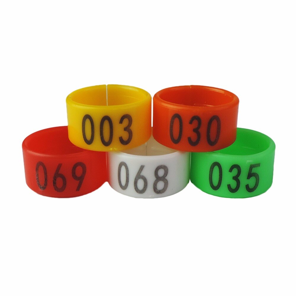 100 stk nr. .1-100 kyllingfotring hønekyllinger and gås digital fotring fjærfeoppdrettsutstyr