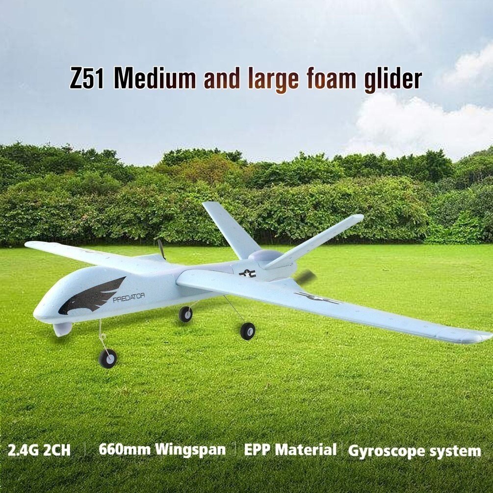 Modèle de vol planeurs Z51 LED RC planepan 2CH oeb vol aile avion EPP mousse planeur avion