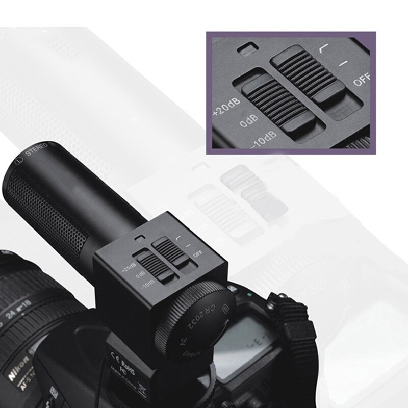 Appareil photo reflex caméra vidéo numérique Microphone externe pour réduire le bruit