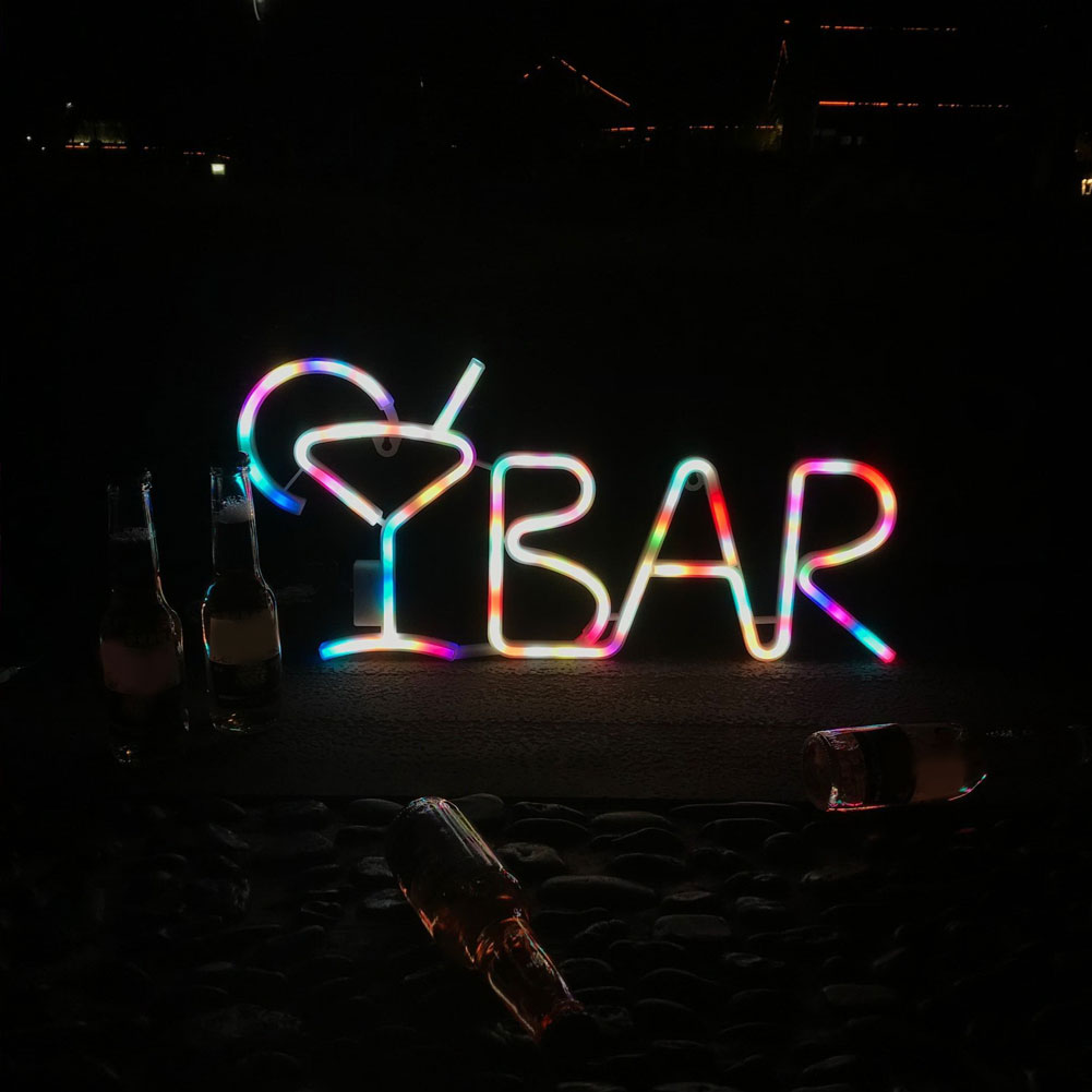 Bar Indoor Neon Light With Remote Control Letters Shaped LED Signs Light For Bar Model Xmas Wedding Party Lamp Decor​
