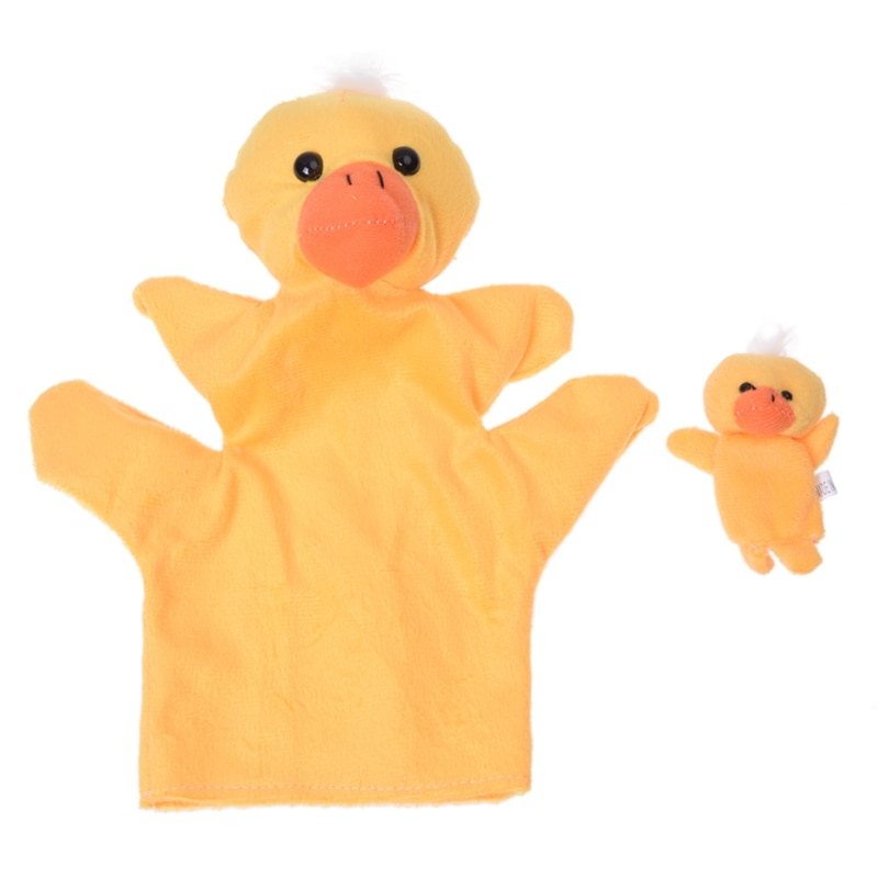 Yellow Duck Hand Puppet Finger Puppet: Default Title