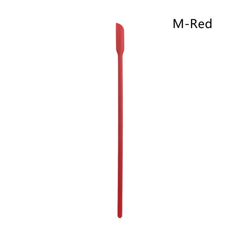 Mini spatule à pointe grattoir pour bouteille de maquillage, pour gâteau au beurre, Surface lisse, outil de cuisson, cuillère à mélanger le miel, 1 pièce: M-Red