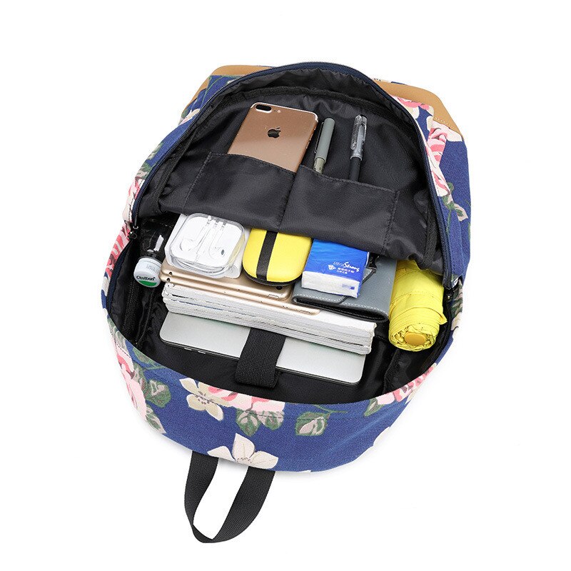 Toevallige Waterdichte Vrouwen Rugzak Bloem Afdrukken Meisjes College Laptop Bookbags Lady Reizen Bagpack Mochilas