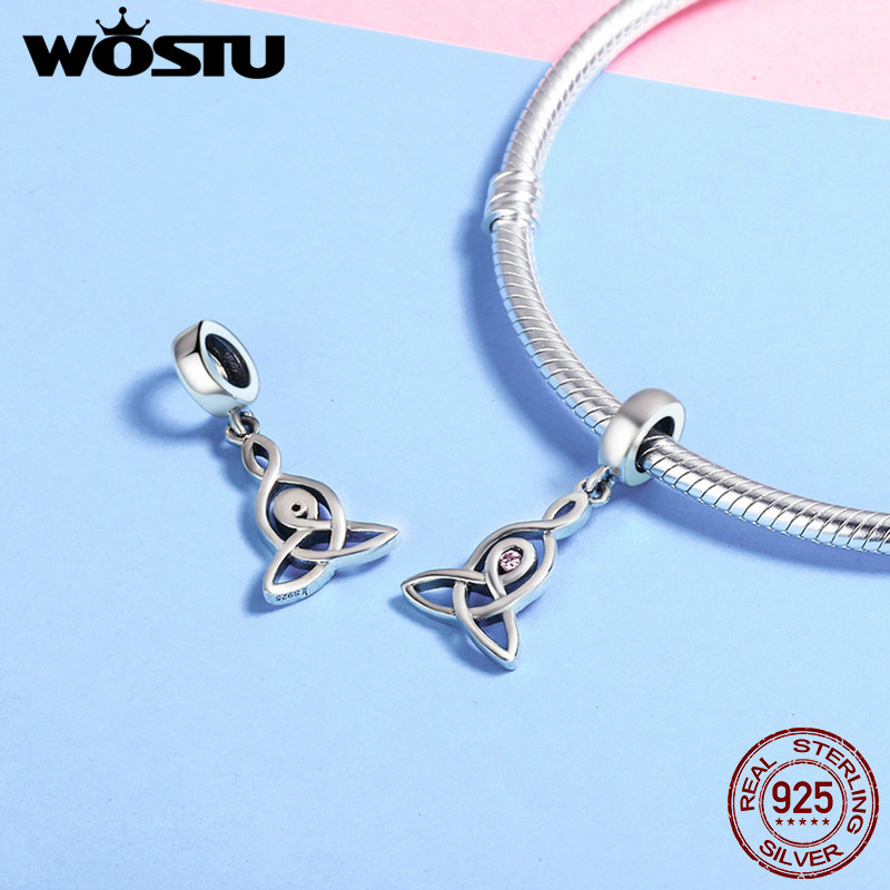 Wostu Authentieke 100% 925 Sterling Zilveren Lucky Heilige Bewaken Charms Fit Originele Wst Armbanden Armbanden Fijne Sieraden CQC423