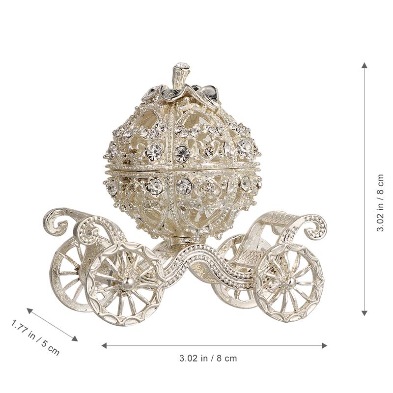 1pc Durable Delicate Jewelry Box Carriage Adornment Pumpkin Carriage Ornament Carriage Crafts Crown Adornment for Room
