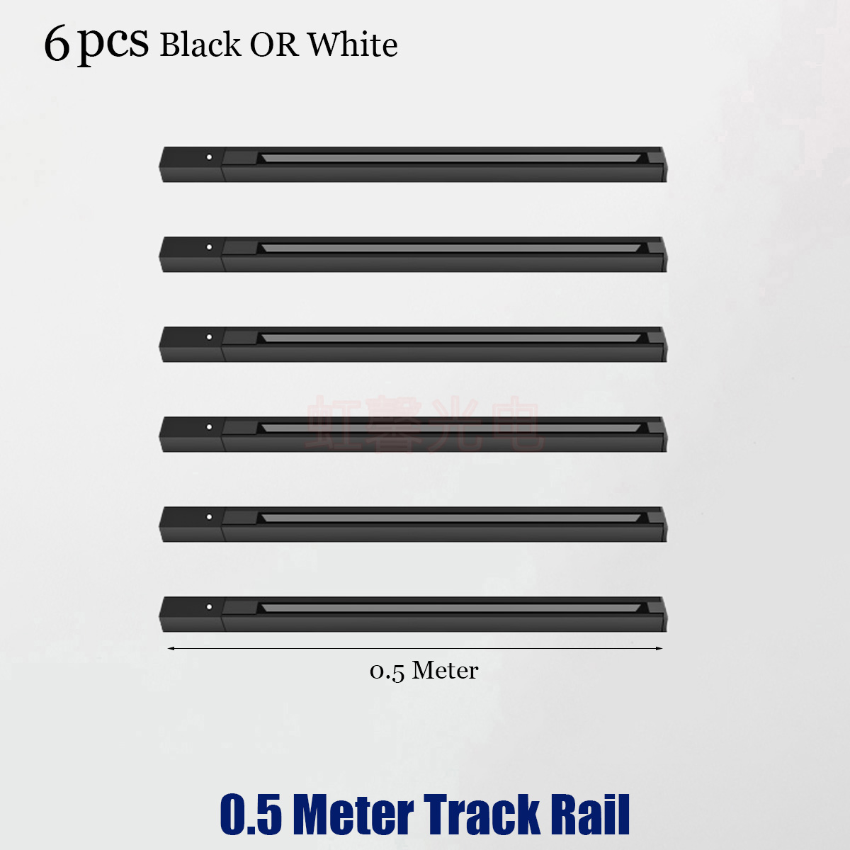 Aluminium 0.5M 1M Track Rail 2 Wire Systeem Led Track Lichten Rail Universal Rail Connector Circuit Rails Voor led Spoor Spots: lichtgeel / WIT