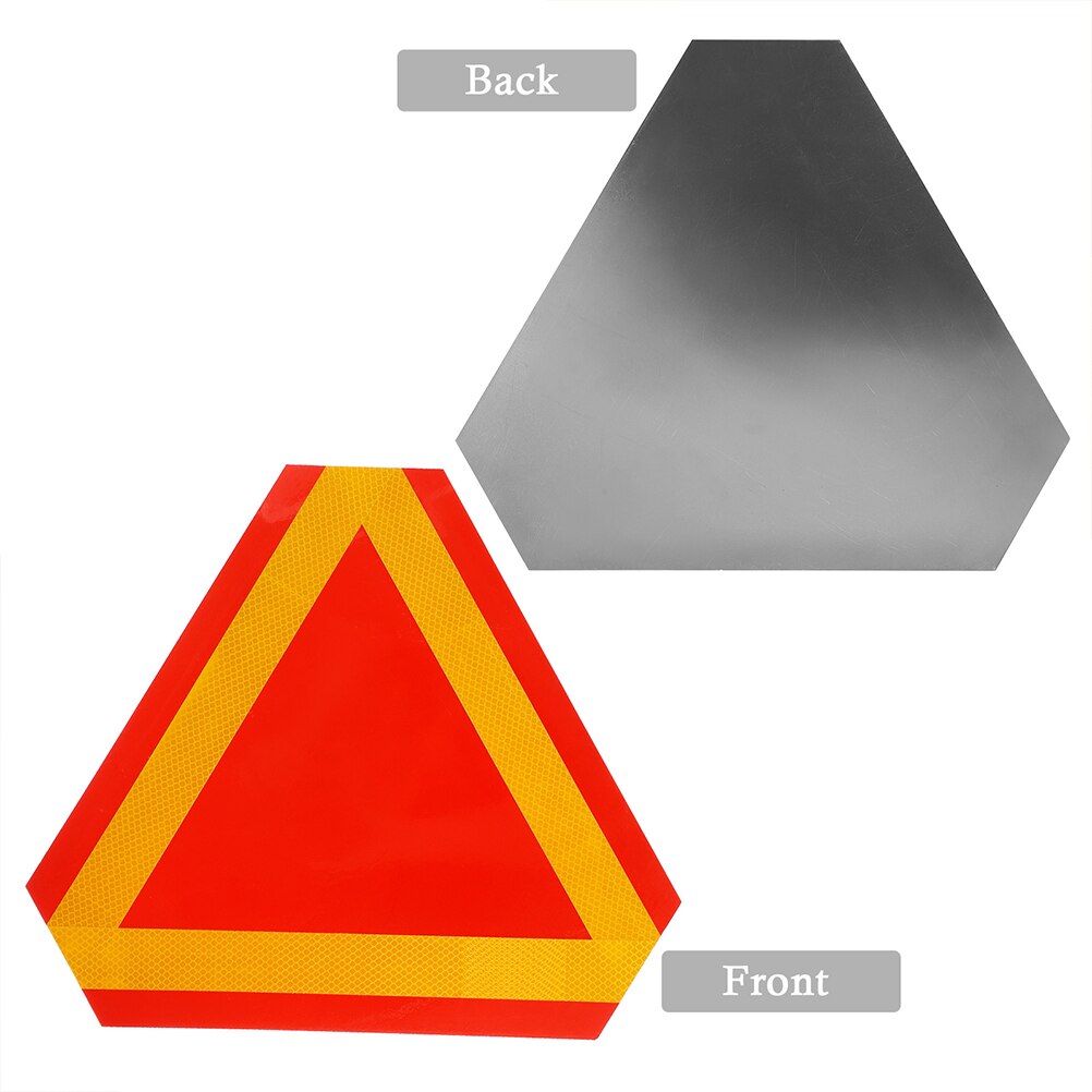 2 Pcs Slow Moving Vehicle Sign Triangle Sign Rear Reflector Reflective Board