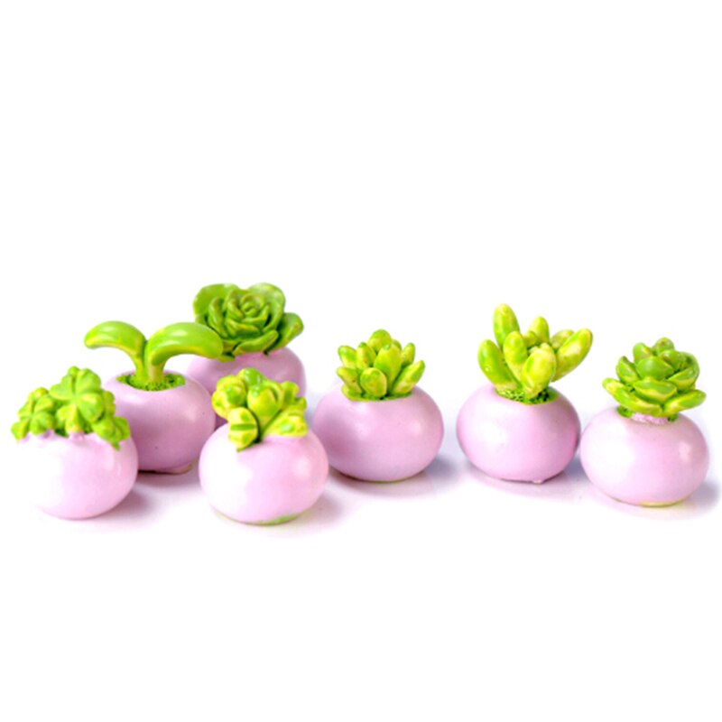 2 sztuk mini zielona roślina w doniczce dla dekoracja robić domku dla lalek wystrój domu miniaturowe