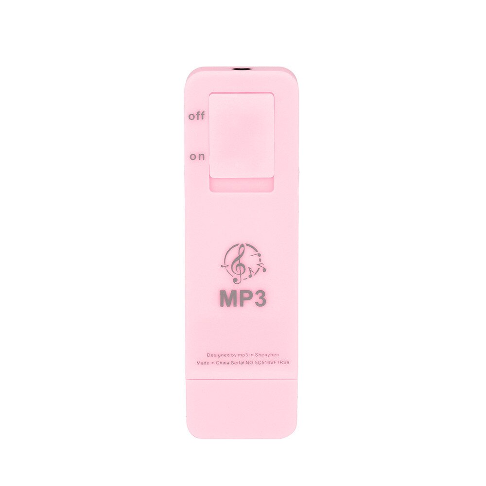 Portable Strip Sport Lossless Sound Music Media MP3 Player Support Micro TF Card Music MP 3 Walkman MP 3 Player: Pink