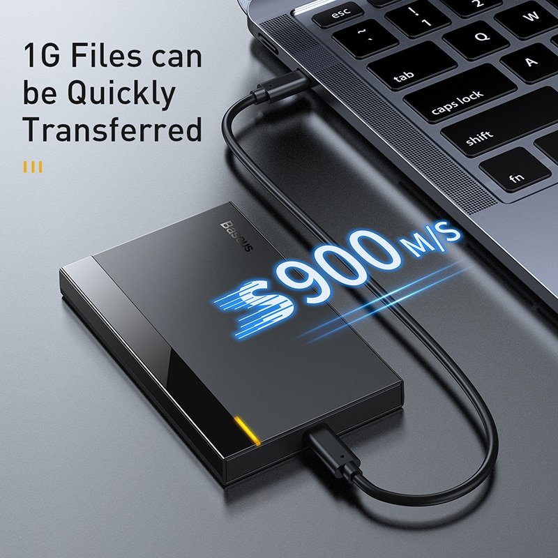BASEUS — Boîtier disque dur, pour SATA 2,5 vers USB 3,0, adaptateur, pour SSD, Type C 3.1, HD, caddie