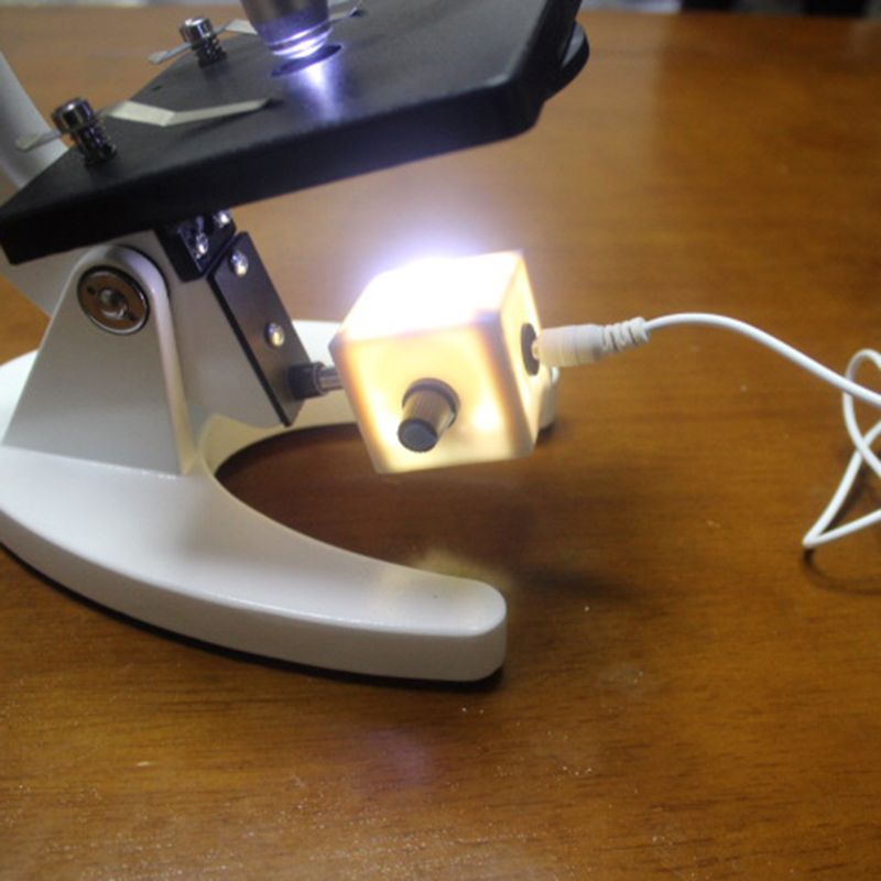 Usb Wit Led Licht Verlichting Bodem Biologische Microscoop Lamp Bron Verstelbare
