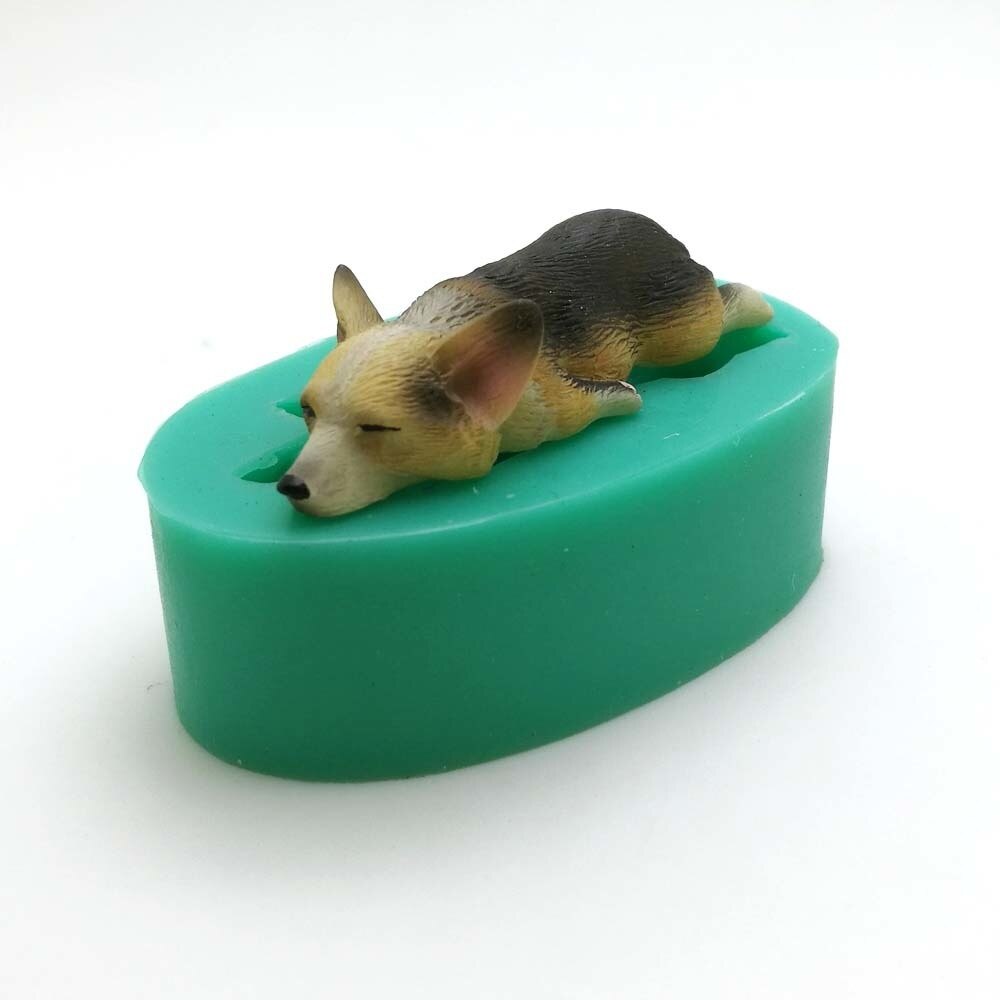 Corgi bulldog silikonfondantformar 13 hundar formar djurtårta dekorationsverktyg choklad dessert polymer lerform  f0661xg: F0662xg