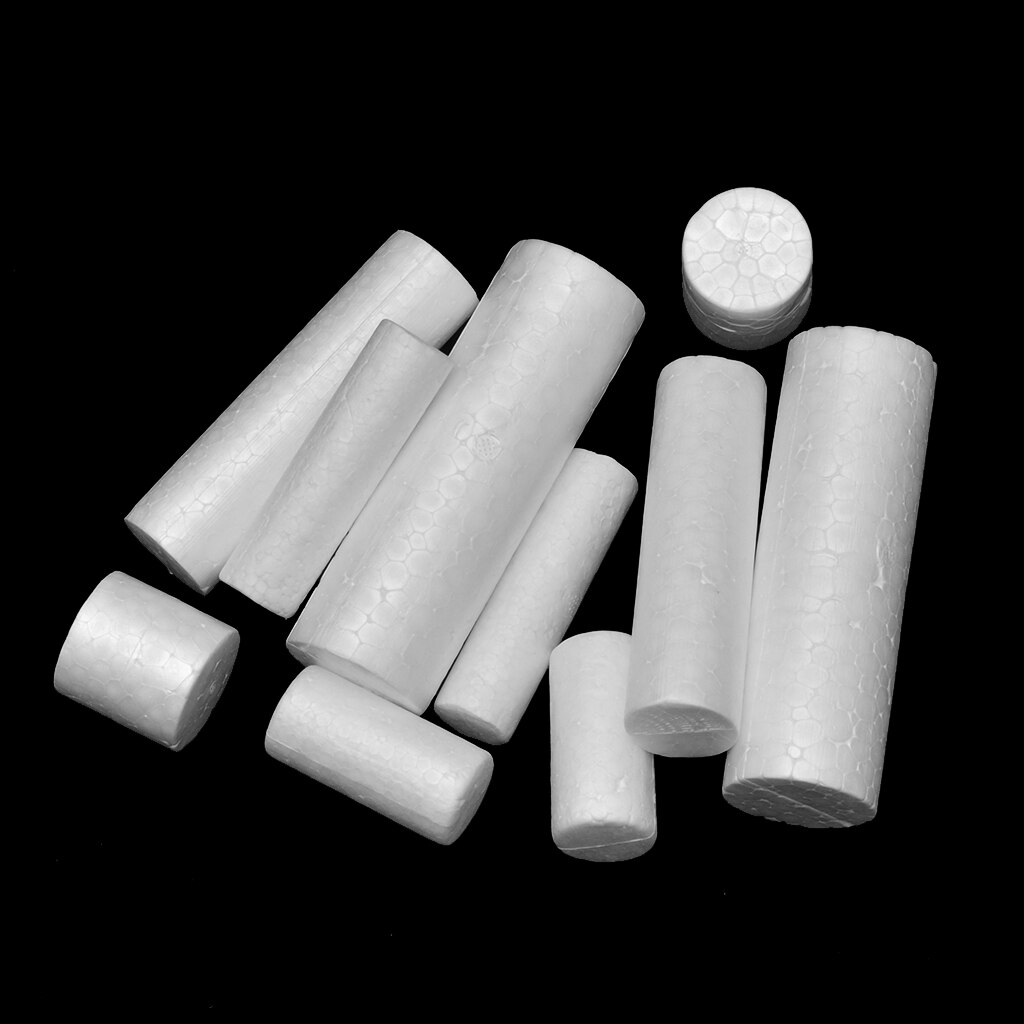10 stk isopor av isopor -isopor sylinder for maling håndverk 5 størrelser
