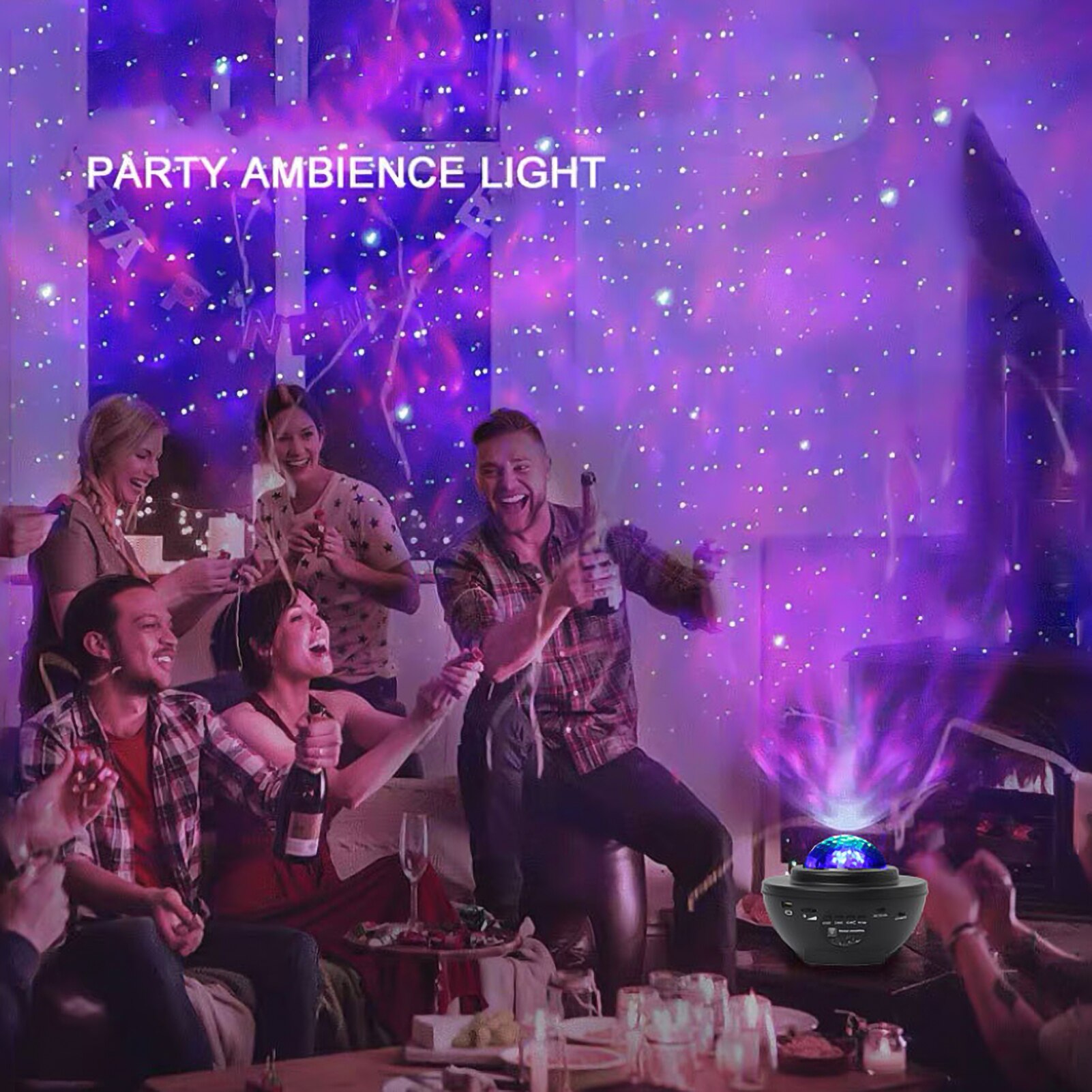 Usb Led Star Night Light Music Starry Water Wave Led Projector Licht Bluetooth Projector Sound-Activated Projector Licht Decor