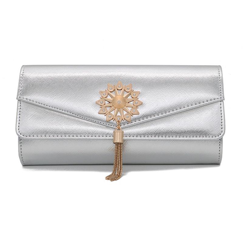 Luxe Vrouwen Clutch Bags Vrouwelijke Purse Wallet Party Bag Pu Kwasten Envelop Bridal Wedding Everning Handtassen Bolsa Feminina