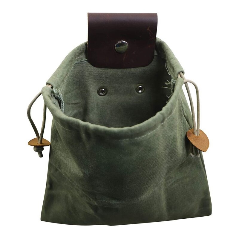 Tote Tuin Gereedschap Tas In Water Proof Canvas Foerageren Tas Foerageren Pouch Mand Lederen Tool Draagbare Inklapbare