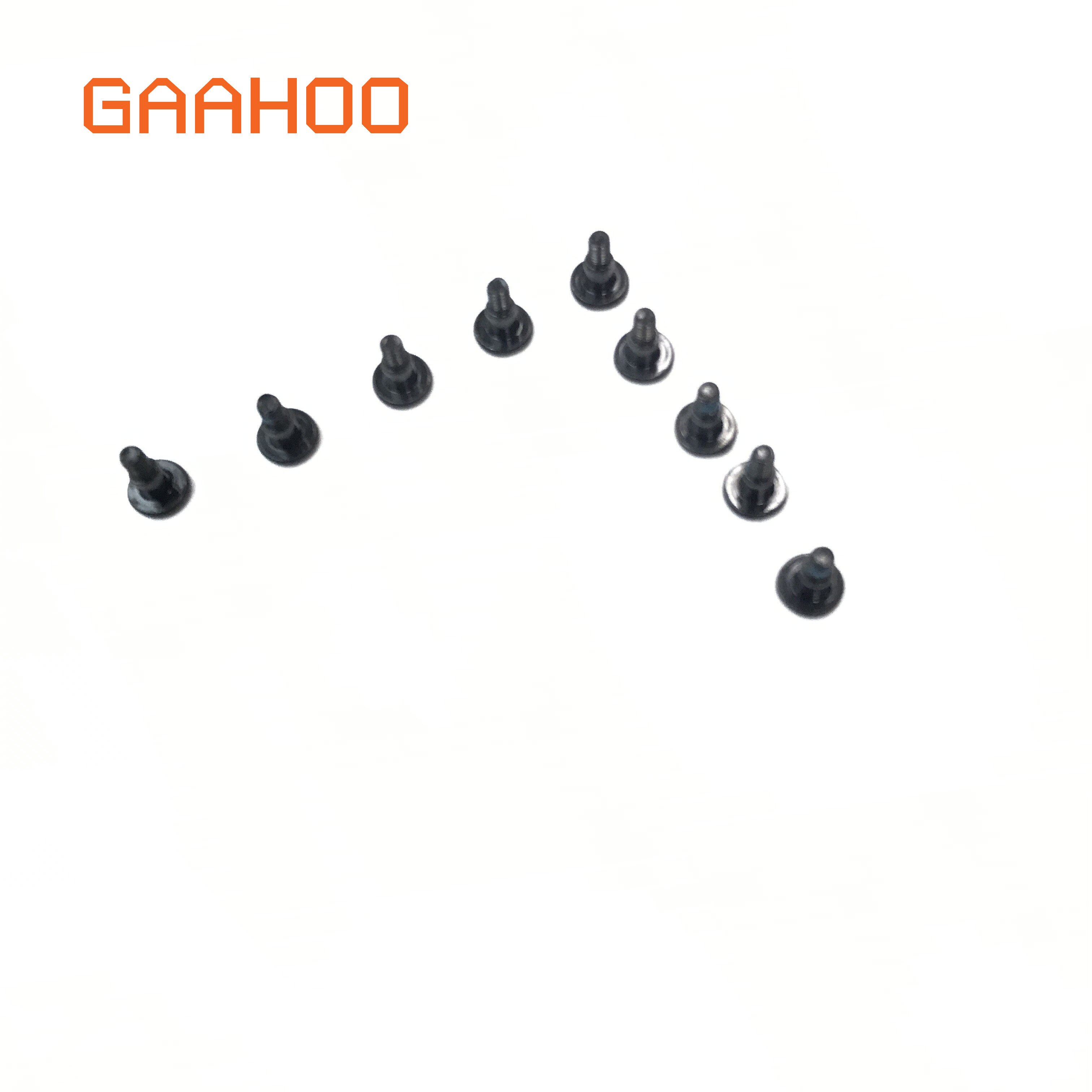 8pcs/lot Thin Head Convex Sector Phillips Screws for Laptop Heatsink M2x0.4x5.95(3) D4.85-5.15T0.9 Steel Black Zinc with Nylok