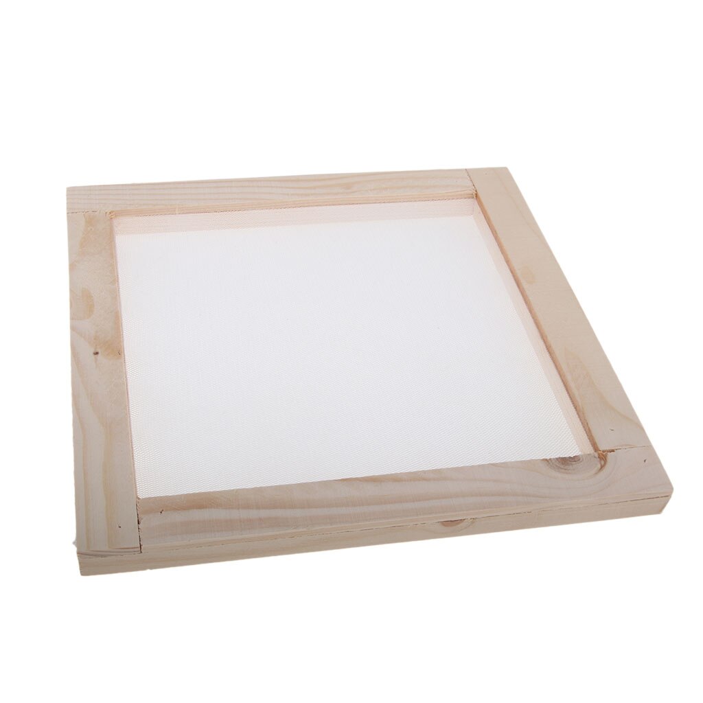 Handmade Paper Art Crafts Screen Frame Ancient Paper Making Method Wooden Paper Making Crafting Papermaking Mould Frame Screen: 20x20cm