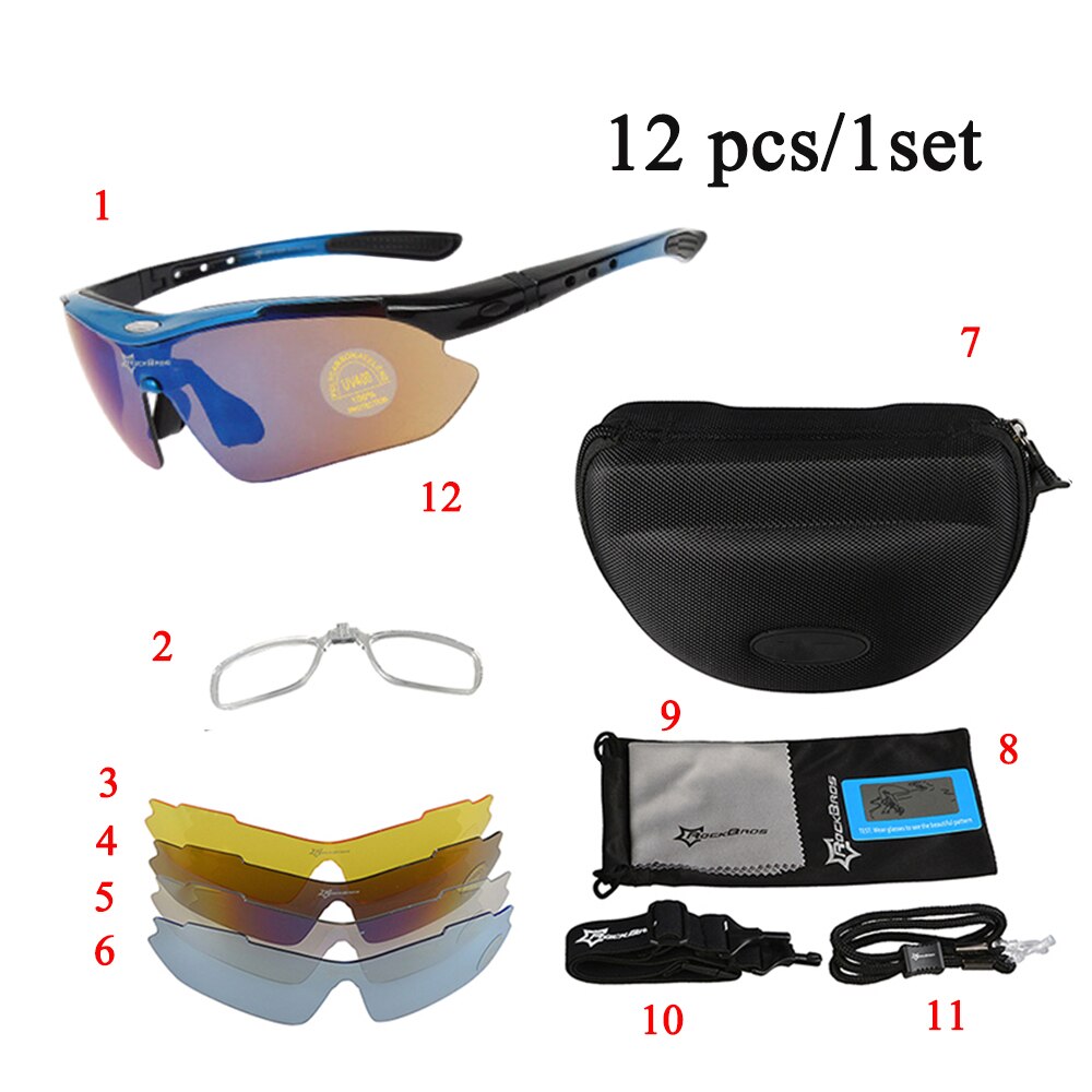 Cykel solbriller mtb briller landevejscykel motocross beskyttelsesbriller sport spejl solbriller cykel briller: B4