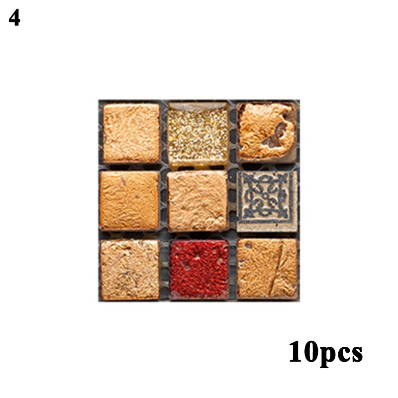 Magic Gel Tiles Self Stick Mosaic Tile for Kitchen and Bathroom Backsplash Brick Crystal Wallpaper - 1 Sheet: 4