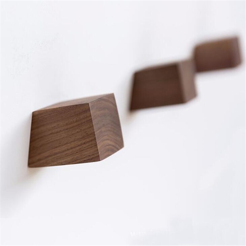 Kledinghanger van natuurlijk hout, aan de muur te bevestigen, diversen, handtas, hoed, sjaalhaak, decoratieve sleutelhanger, opbergrek voor in de badkamer