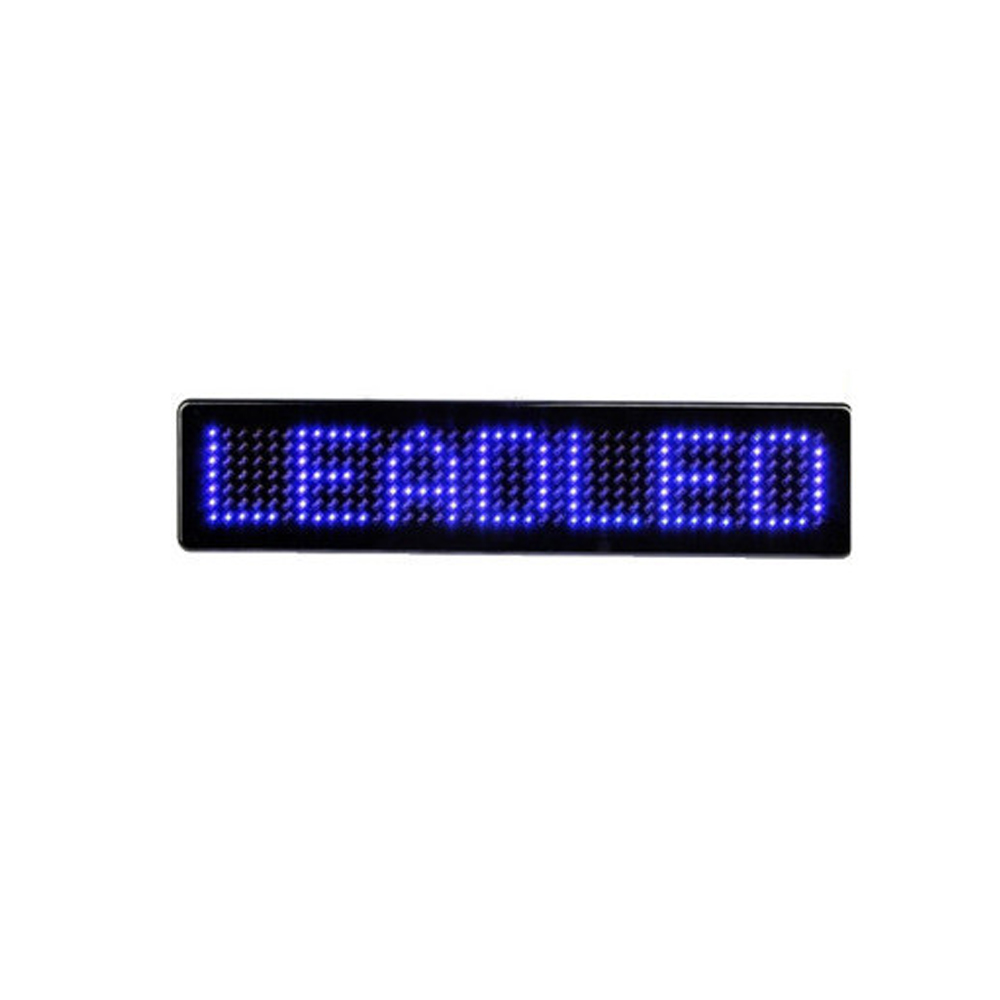Led Auto scherm 7X41 pixels Diy kit 23 CM DC5V ~ DC12V Auto LED Teken Afstandsbediening programmeerbare Rolling informatie: Blue