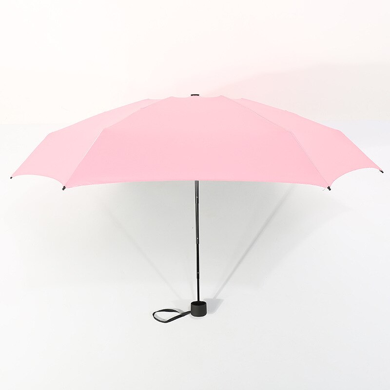 super lys 190g mini lomme paraply regn kvinner liten paraply vindtett sammenleggbar paraply reise kompakt regn menns paraply: Rosa