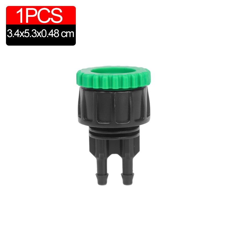 5/1pc kranadaptere 2 -veis splittere dryppvanningsslangekobling til gårdsbruk hagevanning vanningstilbehør plante blomsterbed: Brun