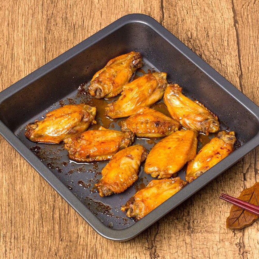 1pc fyrkantiga bakformar non-stick pizza bakplåtar kök bakform