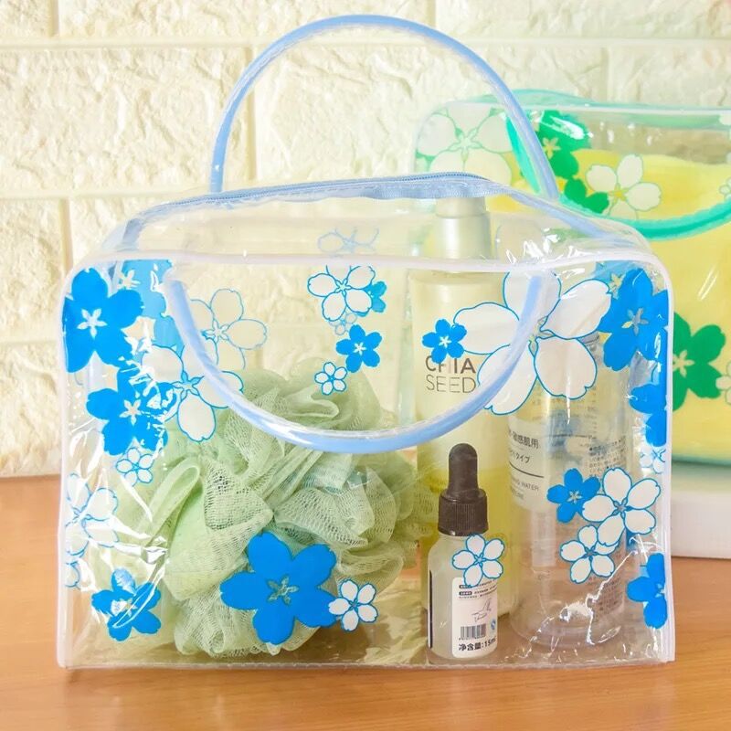 Bolsas organizadoras de plástico transparente para cosméticos, neceser de viaje informal para maquillaje, impermeable, artículos de aseo personal, almacenamiento de baño