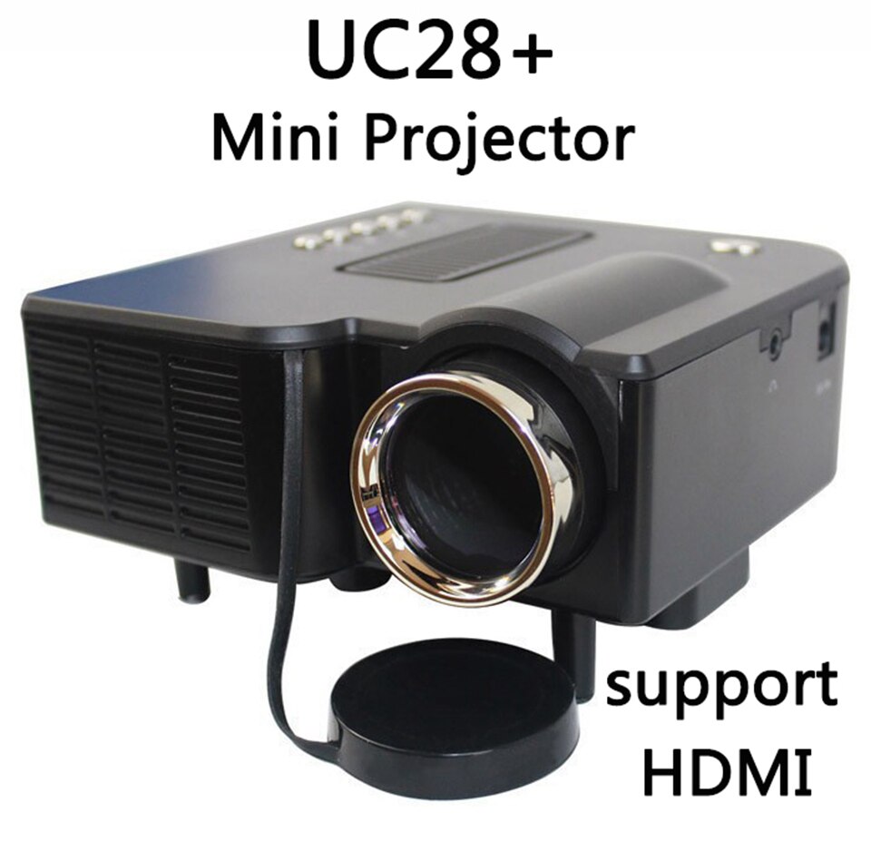 Unic multidimension  uc28+  mini-led-projektor für den haushalt, unterstützt computer, fernseher, usb-stick, sd-karte und dvd-projektor