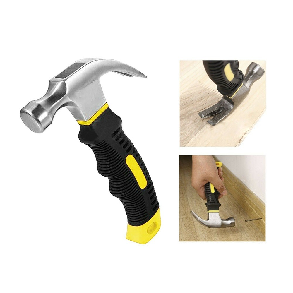 Mini Stubby Claw Hammer 8OZ Nail Hammer Tool Steel Woodworking Striking Tools Fiberglass Handle Nails Tool