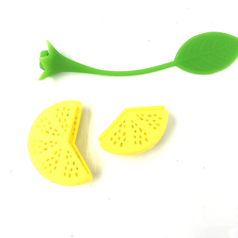 Mini silicone tea infuser strawberry lemon tea filter herbal spice tea infuser leaking tea kitchen tool