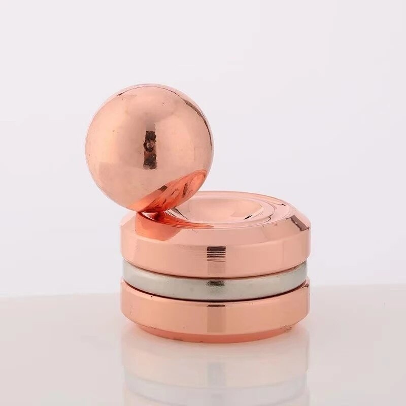 Volwassen Desktop Rotary Gyro Stress Metalen Kinetische Ronde Spinner Fidget Speelgoed Decompressie Hypnose Vingertop Speelgoed Kids: Rose Gold