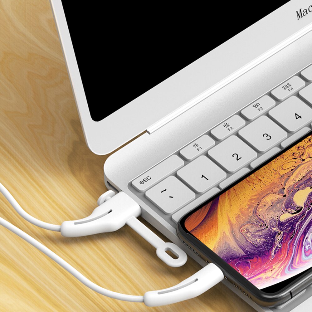Voor Iphone Lader Kabel Beschermende Wrap Data Lijn Draad Protector Winder Bescherming Zachte Siliconen Kabel Protector Voor Iphone Usb