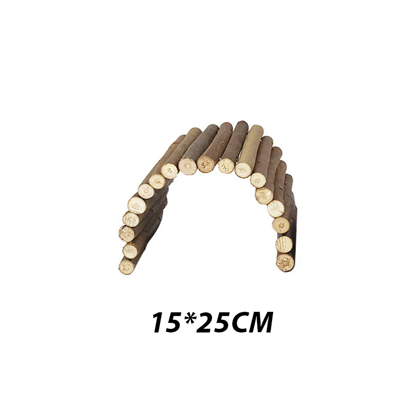 Accesorios para ratas y mascotas, puente de madera, Juguetes para conejos, suministros para la dentición, Escalera de clítoris para animales pequeños, Juguetes para masticar, Conejos: Verde claro