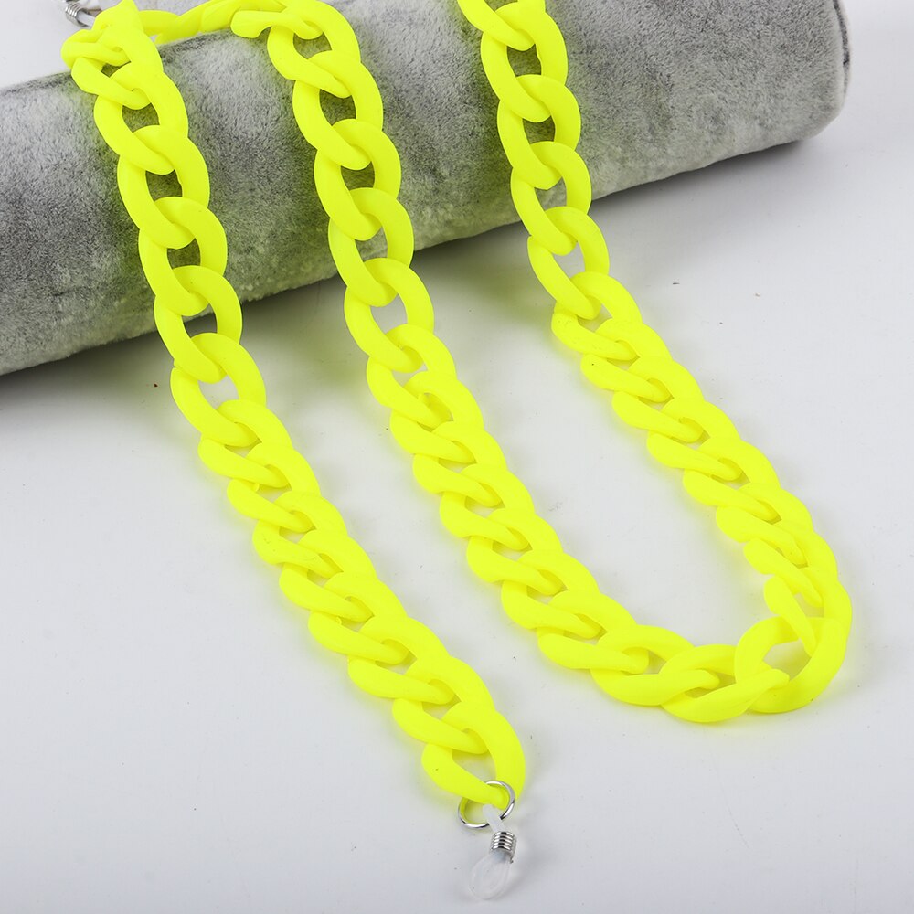 Matte Farbe Acryl Sonnenbrille Ketten Für Frauen Männer Lesebrille Ketten Brillen Kabel Halter Neck Kette Strap Lanyard: Gold