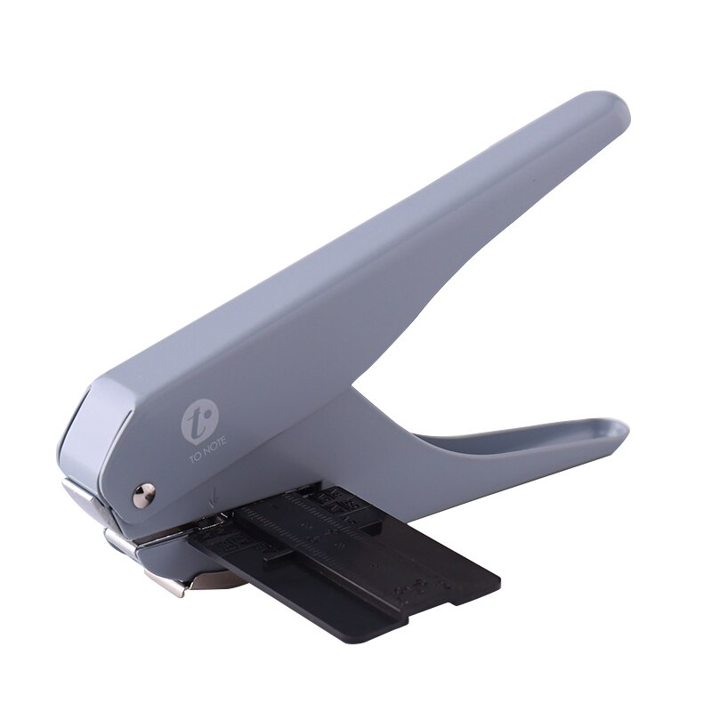 DIY Hole Puncher Paper Cutter T-type Puncher Loose Leaf Paper-cut Punching Machine Offices School Supplies: grey