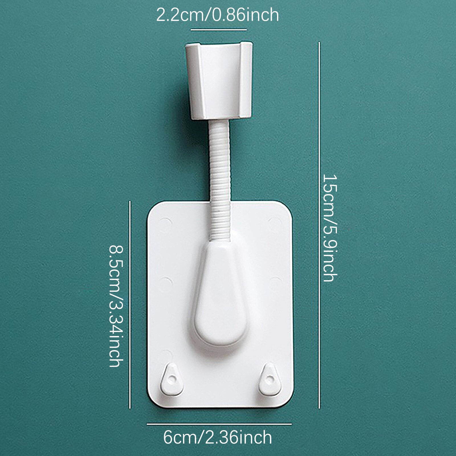 Shower Head Handset Holder Chrome Wall Mount Bathroom Universal Suction Bracket Shower Head Holder Supplies #YL10