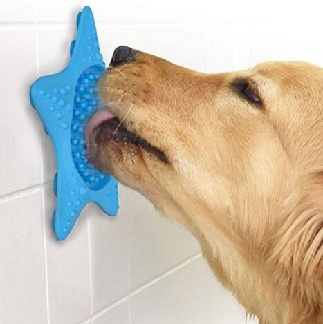 Huisdieren Likken Pad Kleine Huisdieren Siliconen Likken Mat Met Zuignap Hond Zwemmen Afleiding Speelgoed Blauw