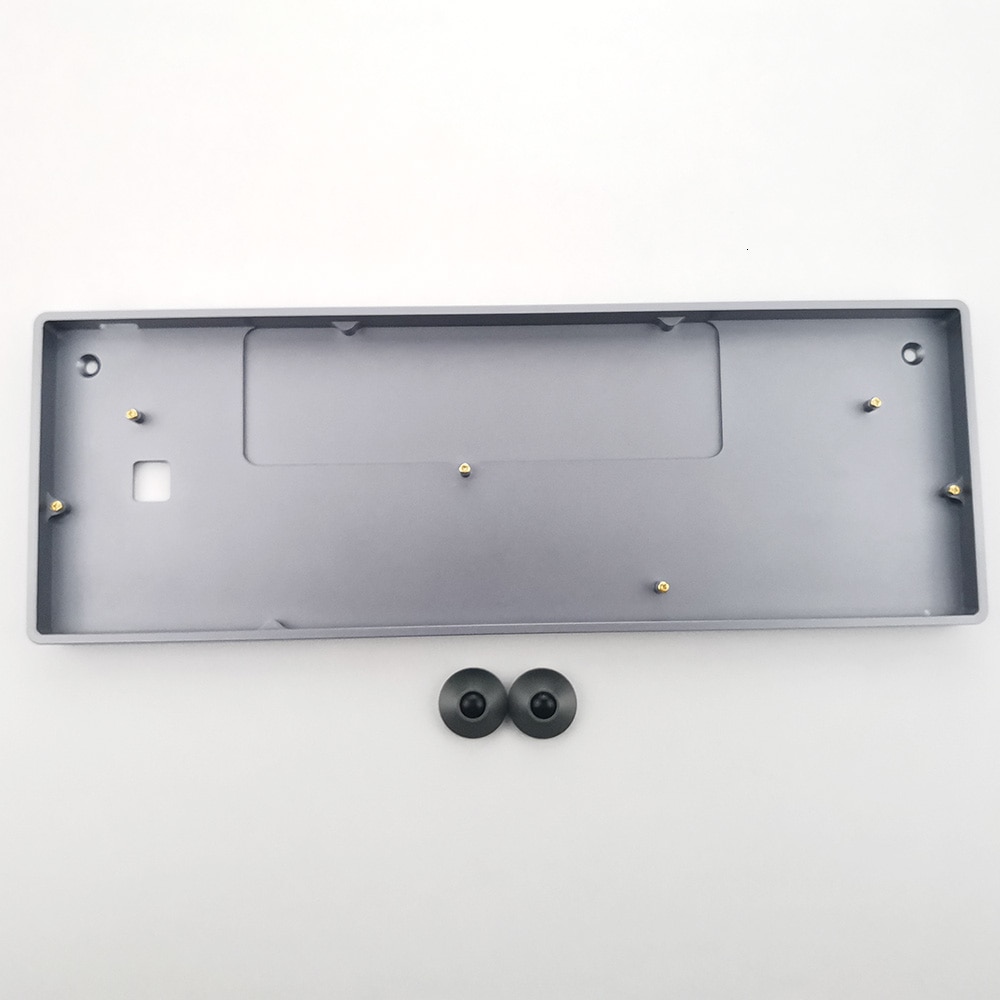 IDOBAO GH60 Anodizing Aluminum CNC Case For 60% Mechanical Gaming Keyboard Compatible Poker2 Pok3r Faceu 60 With ALU Feet: Gray