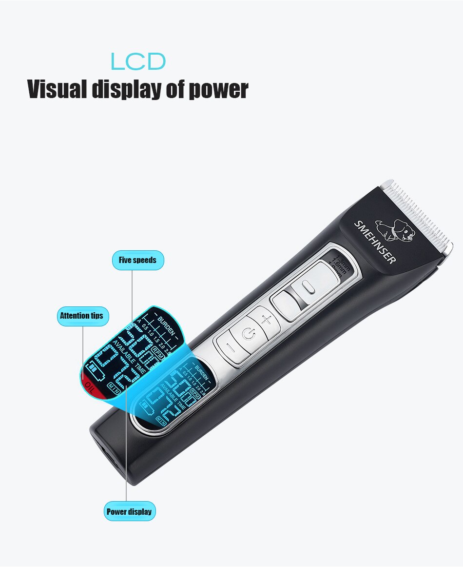 Yomiga  d1- s tondeuse voor honden lcd-scherm hondenkapsel trimset krachtige machine voor dieren huisdier yorkshire