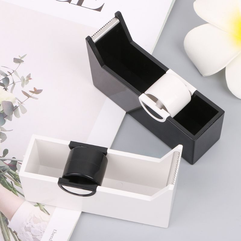 Plastic Desktop Adhesive Tape Dispenser Cutter Stand Holder Office School Supplies Stationery