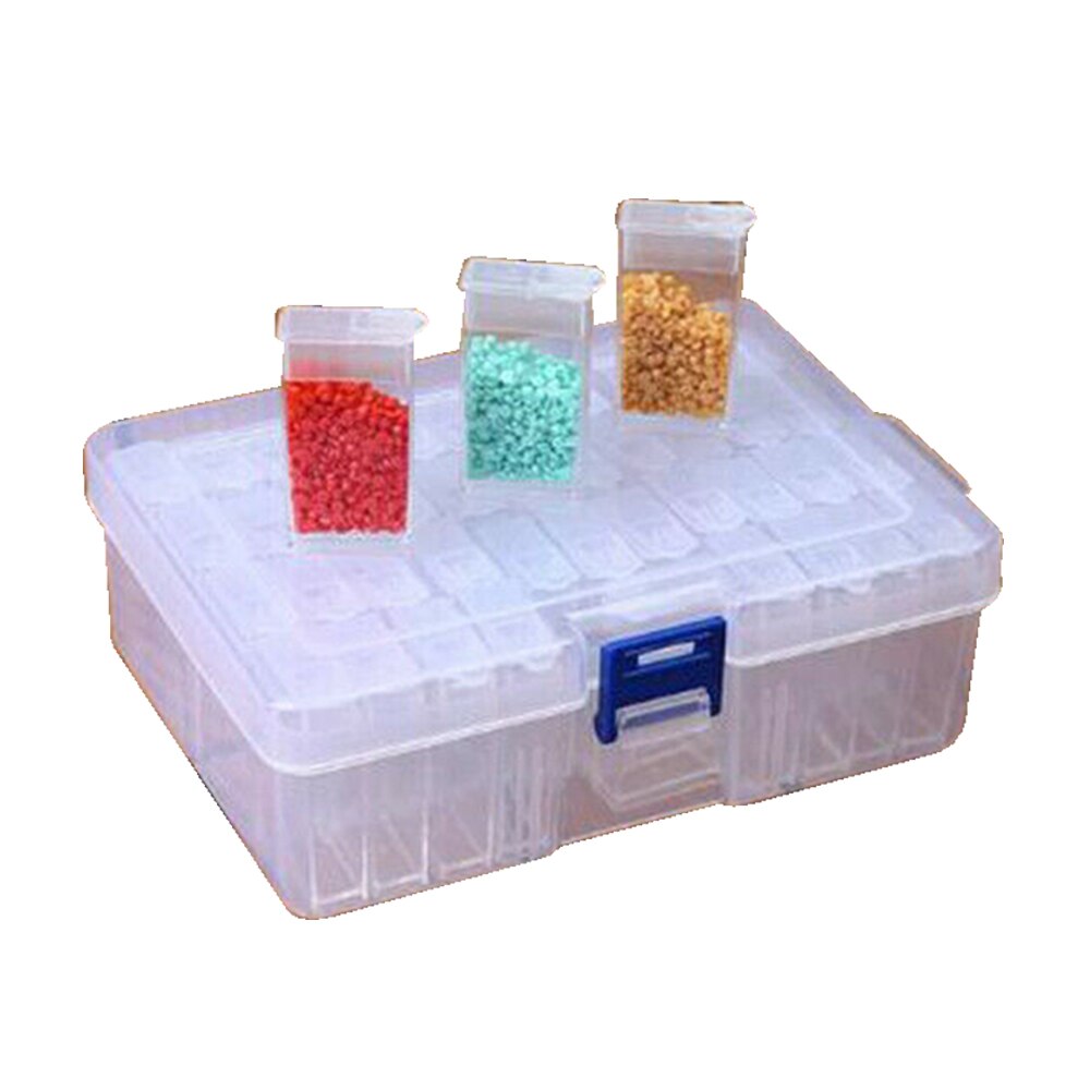 6/10/12/24/48/64 Grid Diamond Painting Jewelry Storage Box Nail Bead Transparent plastic Box Organize And Save Artifacts