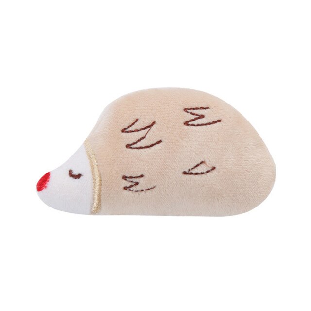 Cat Toy Mini Cat Grinding Catnip Toys Funny Interactive Plush Cat Teeth Toys Pet Kitten Chewing Toy Claws Thumb Bite Pet Supply: 4Hedgehog