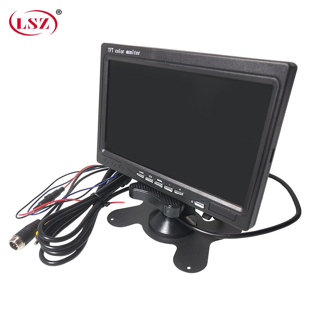 LSZ Fixed bracket mounting 7-inch monitor Can be used with car cameras Forklift/school bus/taxi